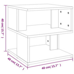 Vidaxl Side Table Concrete Grey 40X40X40 Cm Engineered Wood - thumbnail 3