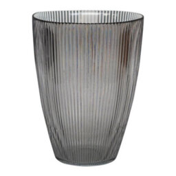 Ivyline Charcoal Ribbed Tall Vase H24.5Cm W18Cm - thumbnail 3