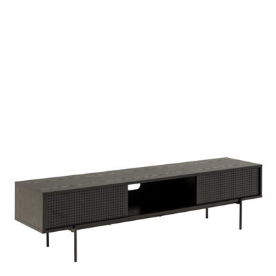 Furniture To Go Angus Wide Tv Unit In Ash Black - image 1