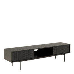 Furniture To Go Angus Wide Tv Unit In Ash Black - thumbnail 1
