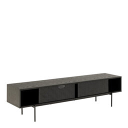 Furniture To Go Angus Wide Tv Unit In Ash Black - thumbnail 4
