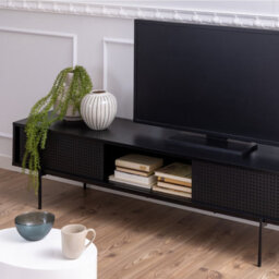 Furniture To Go Angus Wide Tv Unit In Ash Black - thumbnail 6