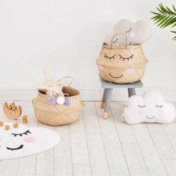 Sass & Belle Cute Sweet Dreams Smiling Cloud Children's Rug Mat, White - thumbnail 4