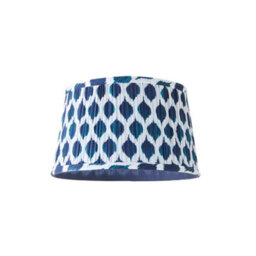 Valuelights Elijah Small Blue Ikat Pleated Tapered Lamp Shade  And Bulb (D) 25Cm - thumbnail 7