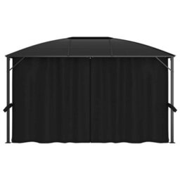 Berkfield Classic Gazebo With Curtains 400X300X265 Cm Anthracite - thumbnail 5