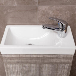 Plum&clay Novela Grey Wood Floorstanding Cloakroom Vanity Unit (W)400mm - thumbnail 7
