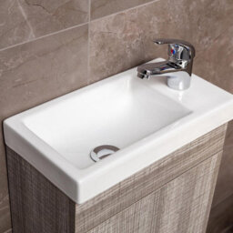 Plum&clay Novela Grey Wood Floorstanding Cloakroom Vanity Unit (W)400mm - thumbnail 6