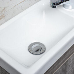 Plum&clay Novela Grey Wood Floorstanding Cloakroom Vanity Unit (W)400mm - thumbnail 8