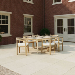 Charles Bentley Extending Dining Table Acacia Wood Garden Patio Furniture 2.4M - thumbnail 2