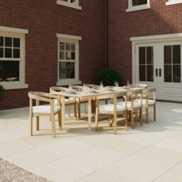 Charles Bentley Extending Dining Table Acacia Wood Garden Patio Furniture 2.4M - thumbnail 3