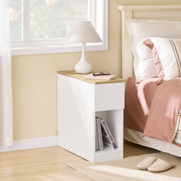 Sobuy Fbt162-Nw 25Cm Wide Narrow Bedside Table Nightstand Side End Table,wood Effect,w25Xd65Xh60.5 - thumbnail 6