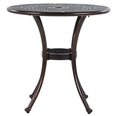 Beliani Bistro Table Bovino 65 Cm 65 Cm Metal Dark Brown - image 1