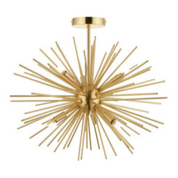 Luminosa Lighting Luminosa Orta Multi Arm Lamp Semi Flush Ceiling Lamp, Satin Brass Plate - thumbnail 1