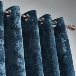 Catherine Lansfield Living Crushed Velvet 66X54 Inch Eyelet Curtains Two Panels Silver Grey - thumbnail 2