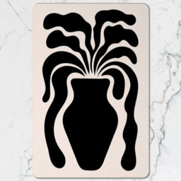 Benjamin Tate Design Placemats And Coasters Set Of 12 Black Abstract Vase Artwork Wood Backed Limited Edition Collection - thumbnail 2