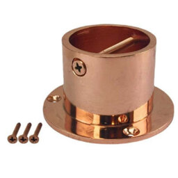 Ropeservices Uk 36mm Natural Cotton Barrier Rope X 4 Metres Copper Bronze Cup Ends - thumbnail 2