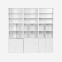 Sweeek - Sideboard White Wood Effect 2-Door Storage Unit W 70 X D 35 X H 70 Cm - Kompo - thumbnail 6