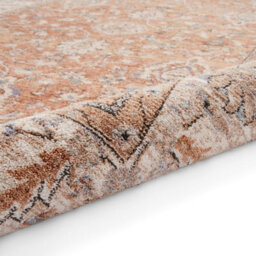 Brown Terracotta Traditional Bordered Floral 10mm Thick Stain-Resistant Rug For Bedroom, & Dining Room-200Cm X 290Cm - thumbnail 4