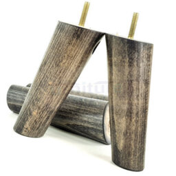 L&F Wood Legs Black Washed 160mm High Set Of 4 Angled Replacement Furniture Feet Settee Chairs Sofas Footstools M8 - thumbnail 5