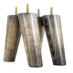 L&F Wood Legs Black Washed 160mm High Set Of 4 Angled Replacement Furniture Feet Settee Chairs Sofas Footstools M8 - thumbnail 7