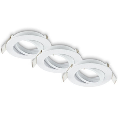 Briloner Set Of 3 Recessed Downlights Spotlights Slim Adjustable Gu10 Ceiling Lights - image 1