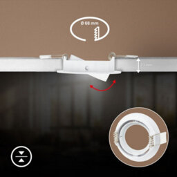 Briloner Set Of 3 Recessed Downlights Spotlights Slim Adjustable Gu10 Ceiling Lights - thumbnail 8