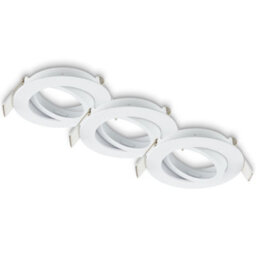 Briloner Set Of 3 Recessed Downlights Spotlights Slim Adjustable Gu10 Ceiling Lights - thumbnail 1