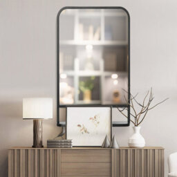 Homcom Rectangle Wall Mirror With Shelf 86 X 53 Cm, For Living Room, Bedroom - thumbnail 7