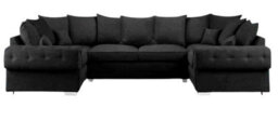 Sofa Scene Verona U Shape Sofa Set Suite In Black