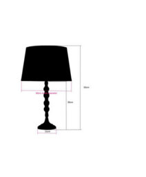 Lighting Supermarket Bergen Slimline Silver Chrome Candlestick Table Lamp With Ivory Pleated Shade - thumbnail 4