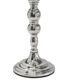 Lighting Supermarket Bergen Slimline Silver Chrome Candlestick Table Lamp With Ivory Pleated Shade - thumbnail 2