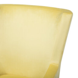 Wyld And Coco Luxenest Wingback Chair Yellow Velvet High Back With Slanted Rubberwood Legs - thumbnail 8