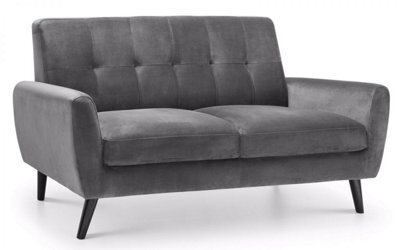 iLikeStores Storm Grey Velvet Sofa - 2 Seater - image 1