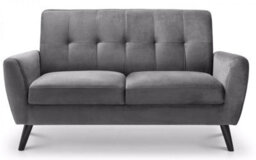 iLikeStores Storm Grey Velvet Sofa - 2 Seater - thumbnail 2