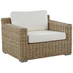 Beliani Garden Armchair Ardea Rattan Light Brown