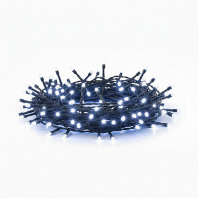 Pegdev - Pdl Led Cluster Lights Cool White Black Rubber Cable Mains Fairy String Lighting Outdoor Indoor Connectable 10M - image 1