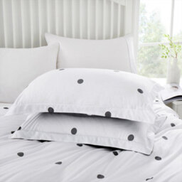 Aspire Homeware Printed Microfiber Duvet Cover Set, Grey & White Dotted Reversible, Super King, (L)220Cm X (W)260Cm - thumbnail 4