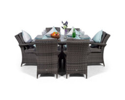 That's Furniture Arizona Rectangular 6 Seater Rattan Patio Dining Set - Grey - thumbnail 5