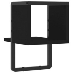 Berkfield Wall Shelf With Bar Black 20X25X30 Cm - thumbnail 6