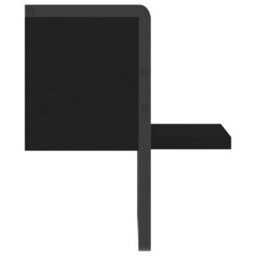 Berkfield Wall Shelf With Bar Black 20X25X30 Cm - thumbnail 5