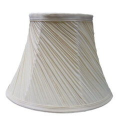"K Living 14"" Mushroom Swirl Pleated Ceiling Table Lamp Shade - Cream" - thumbnail 3