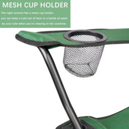 Vivo Pair Of Camping Chair Lightweight Folding Portable - Green - thumbnail 5