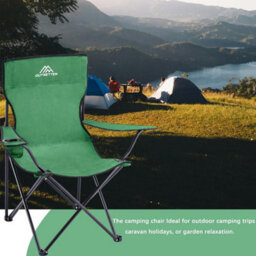 Vivo Pair Of Camping Chair Lightweight Folding Portable - Green - thumbnail 4