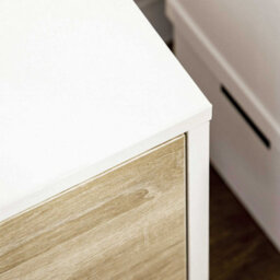 Wyld Haus Reneba 110Cm Wooden Tv Console Natural And White, Storage Drawers And Cupboards, Fits Up To 50 Inch Tvs - thumbnail 7