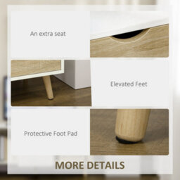 Wyld Haus Reneba 110Cm Wooden Tv Console Natural And White, Storage Drawers And Cupboards, Fits Up To 50 Inch Tvs - thumbnail 5
