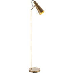 Loops Standing Floor & Table Lamp Set -Industrial Warm Antique Brass Task Light - thumbnail 2