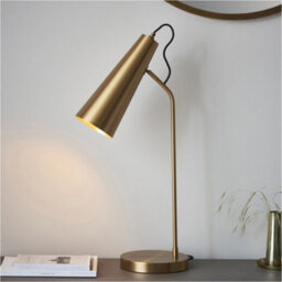 Loops Standing Floor & Table Lamp Set -Industrial Warm Antique Brass Task Light - thumbnail 8