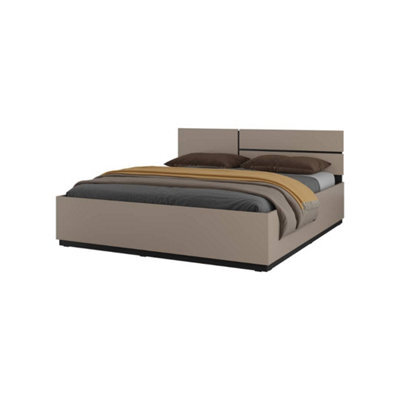 Arte Kross 184Cm Eu Super King Bed In Rich Congo - Elegant 180X200Cm Frame With Versatile Headboard Configurations - image 1