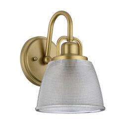 Luminosa Lighting Elstead Dublin 1 Light Wall Light, Painted Natural Brass, Ip44, G9 - thumbnail 2