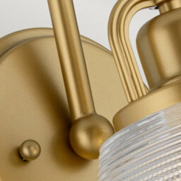 Luminosa Lighting Elstead Dublin 1 Light Wall Light, Painted Natural Brass, Ip44, G9 - thumbnail 3